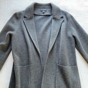 J. Crew Grey Knit Collared Coat